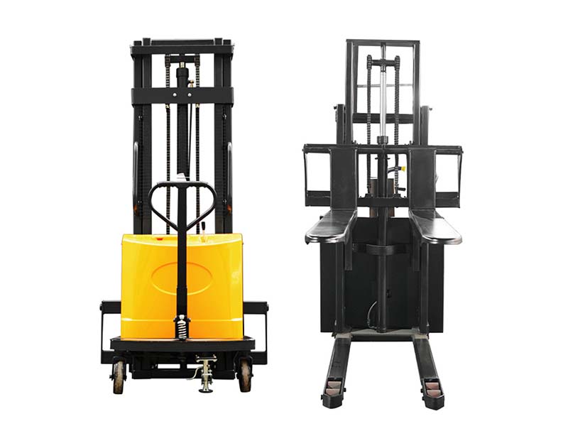 Semi-electric stacker truck